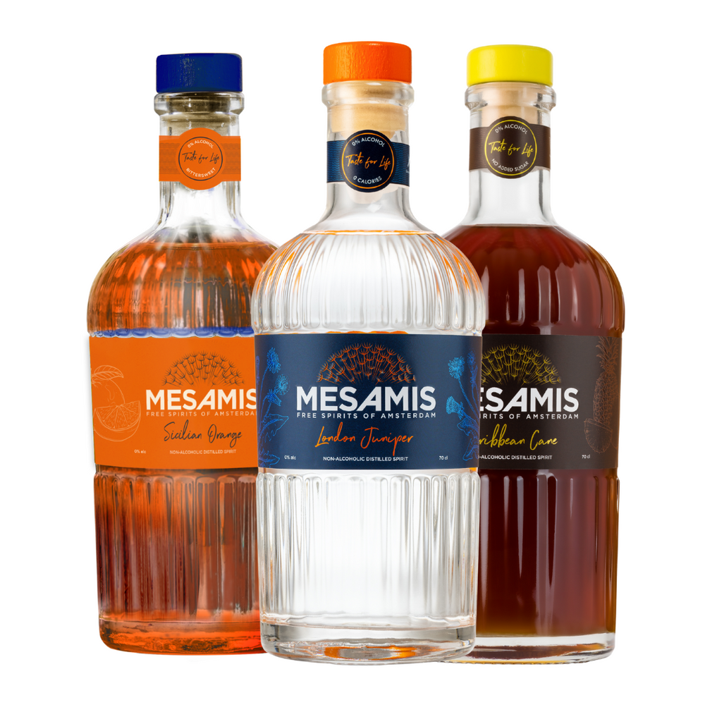 
                  
                    MESAMIS - The ULTIMATE TASTING PACK! Alcohol-free Gin, Rum & Italian Bitter
                  
                